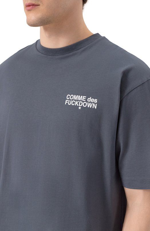 Хлопковая футболка Comme des Fuckdown CFABM01509 Серый  CFABM01509 Фото 5