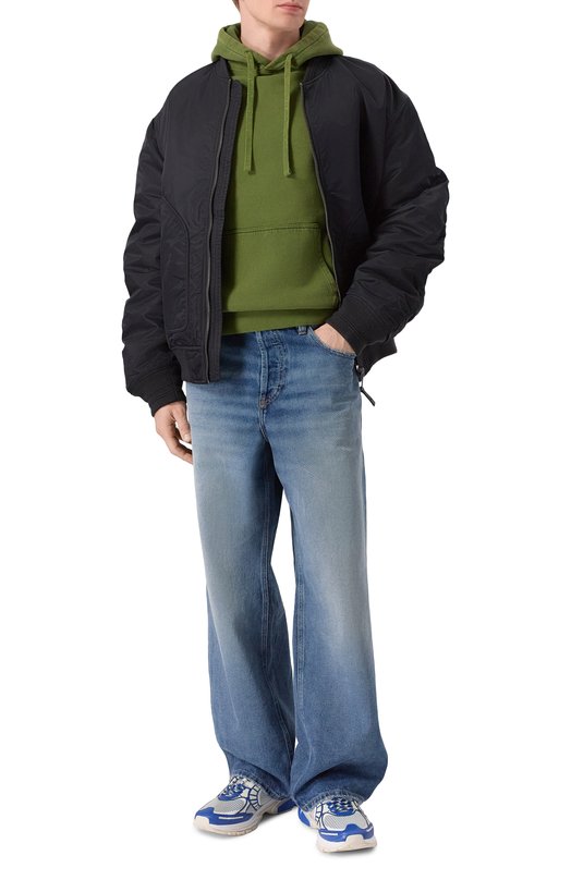 Хлопковое худи MC2 Saint Barth TRI0001-00897I/TRIBECA Зелёный  TRI0001-00897I/TRIBECA Фото 2