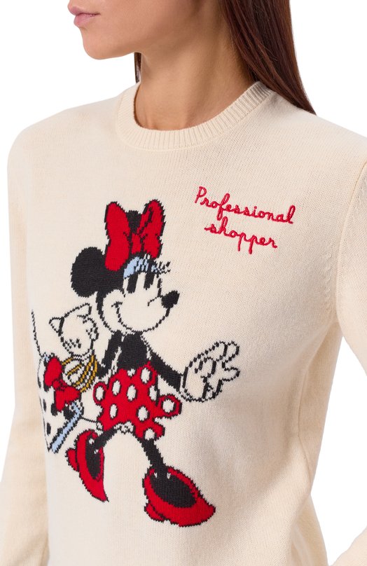 Свитер из шерсти и вискозы MC2 Saint Barth QUE0010-04150I/NEW QUEEN Кремовый  QUE0010-04150I/NEW QUEEN Фото 5