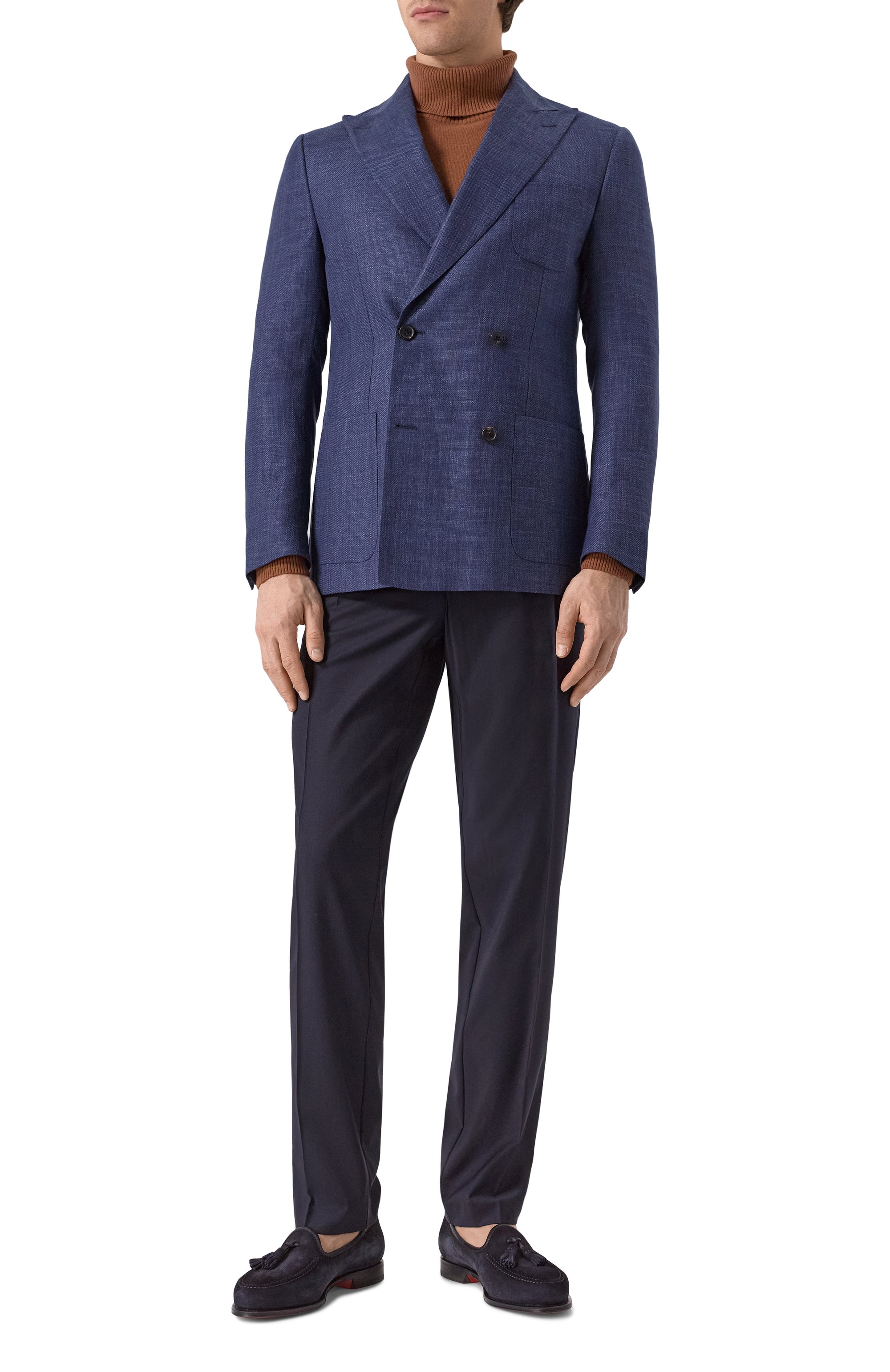 Замшевые лоферы andrea SANTONI темно-синего цвета по цене 113500 руб., арт. MCAG18970MC1H0VS, фото 2 Замшевые лоферы andrea SANTONI, арт. MCAG18970MC1H0VS, фото 2