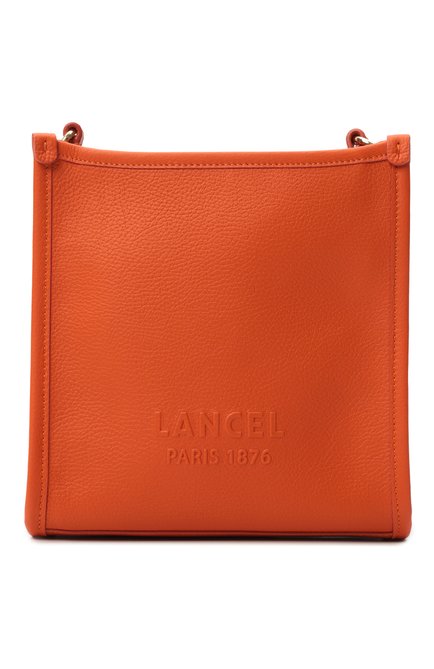 Женская сумка jour small LANCEL оранжевого цвета, арт. A13172 | Фото 1 (Драгоценные камни: Проставлено; Ремень/цепочка: На ремешке; Размер: small; Материал сплава: Проставлено; Материал: Натуральная кожа)