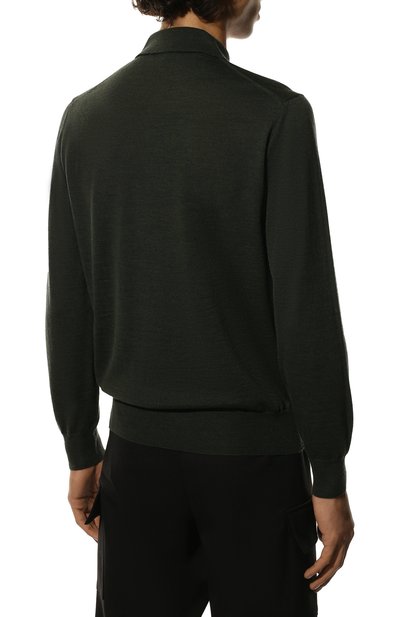Шерстяное поло CANALI темно-зеленого цвета по цене 35150 руб., арт. C0017/MK00077, фото 4 Шерстяное поло CANALI, арт. C0017/MK00077, фото 4