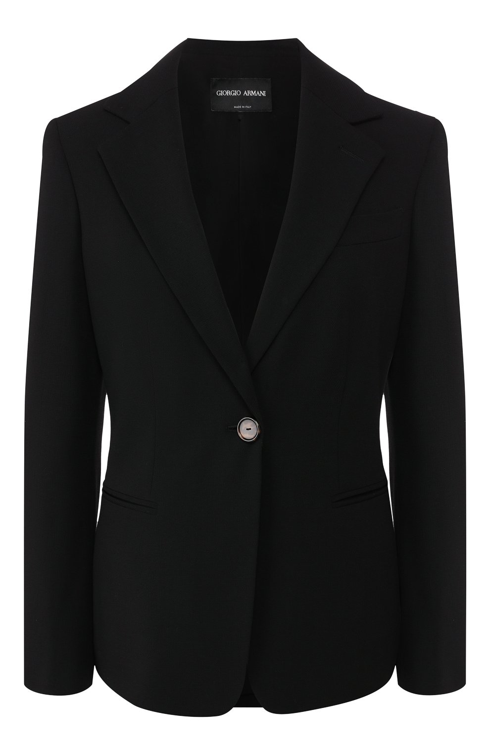 Шерстяной жакет GIORGIO ARMANI черного цвета по цене 171500 руб., арт. 0SHGG0DC/T01HK, фото 1 Шерстяной жакет GIORGIO ARMANI, арт. 0SHGG0DC/T01HK, фото 1