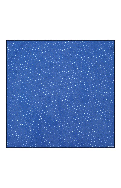 Шелковый платок LANVIN синего цвета по цене 7250 руб., арт. 3465/HANDKERCHIEF, фото 3 Шелковый платок LANVIN, арт. 3465/HANDKERCHIEF, фото 3