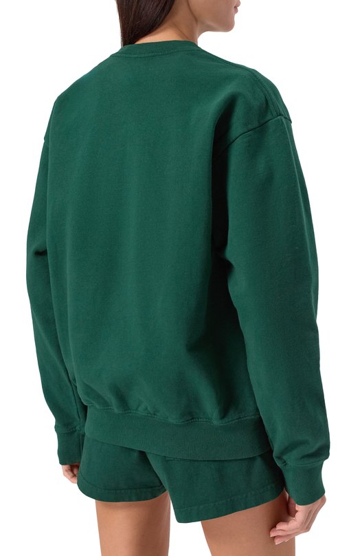 Хлопковый свитшот Sporty and Rich ST071606034GR10 Зелёный  ST071606034GR10 Фото 4