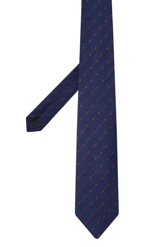 Галстук из шерсти и шелка Corneliani 26U302-2620325 Синий  26U302-2620325 Фото 3