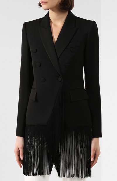 Шерстяной жакет STELLA MCCARTNEY черного цвета по цене 99500 руб., арт. 579262/SFB18, фото 3 Шерстяной жакет STELLA MCCARTNEY, арт. 579262/SFB18, фото 3