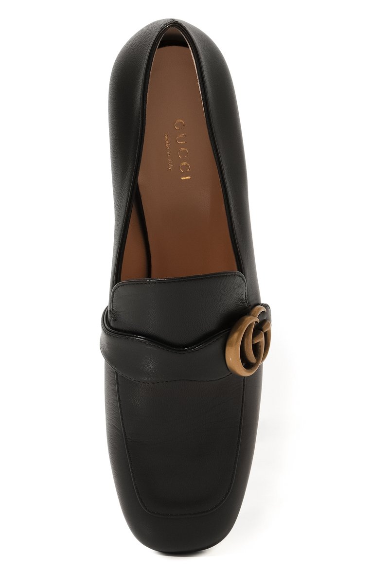 Женские кожаные лоферы marmont GUCCI черного цвета, арт. 602496 C9D00 | Фото 6 (Подошва: Плоская; Каблук высота: Низкий; Материал внутренний: Натуральная кожа; Материал утеплителя: Без утеплителя; Материал внешний: Натуральная кожа)