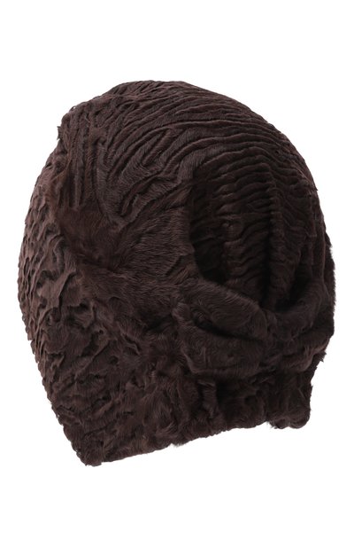 Капор мэйдд из каракульчи FURLAND темно-коричневого цвета по цене 98000 руб., арт. 0219507810017200093, фото 2 Капор мэйдд из каракульчи FURLAND, арт. 0219507810017200093, фото 2