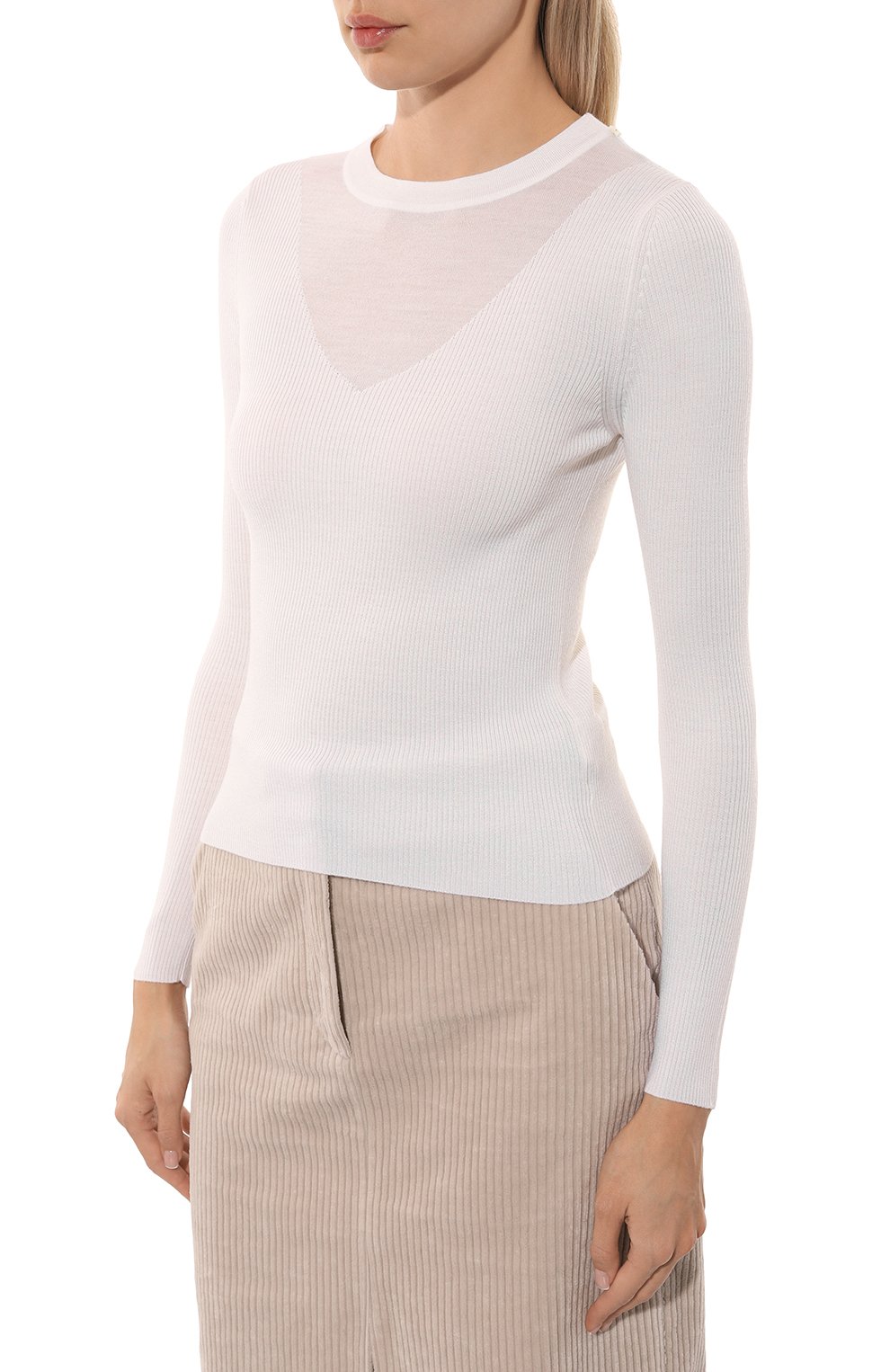 Пуловер из шерсти и шелка LORENA ANTONIAZZI, арт. I24111GM47A/2862, фото 3