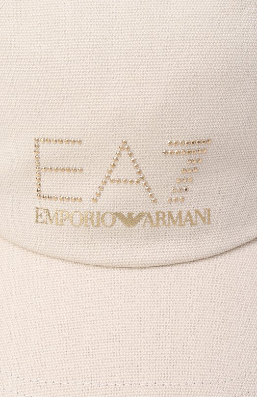 Хлопковая бейсболка EA7 7W000327/AF13009 Кремовый  7W000327/AF13009 Фото 3