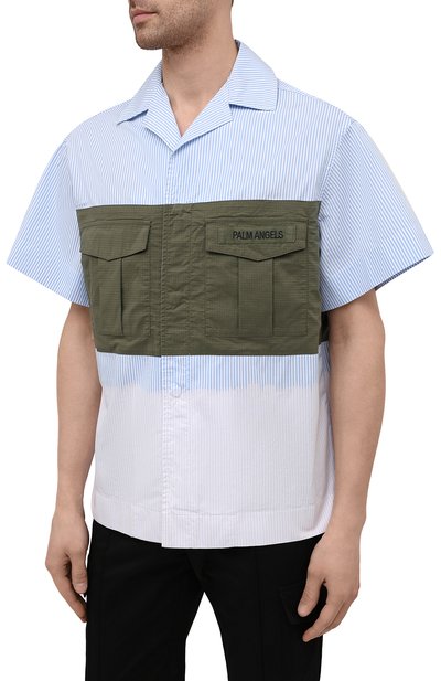 Хлопковая рубашка PALM ANGELS, арт. PMGA092S21FAB0025610, фото 3