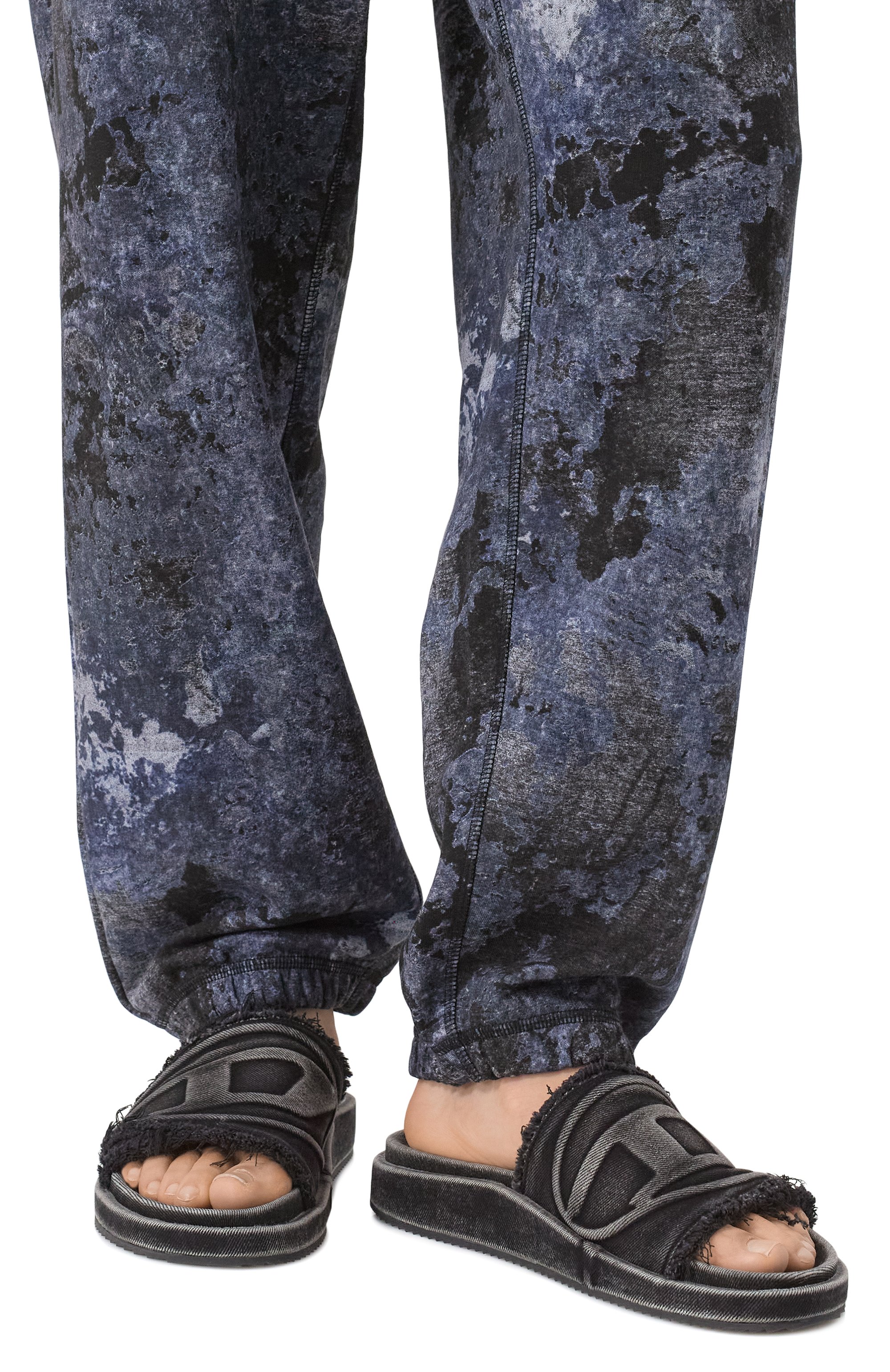 Текстильные шлепанцы sa-slide d oval DIESEL черного цвета по цене 26350 руб., арт. Y03356/P5257, фото 3 Текстильные шлепанцы sa-slide d oval DIESEL, арт. Y03356/P5257, фото 3