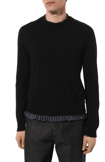 Шерстяной свитер MAISON MARGIELA черного цвета по цене 84700 руб., арт. SI1HA0005/S17797, фото 3 Шерстяной свитер MAISON MARGIELA, арт. SI1HA0005/S17797, фото 3