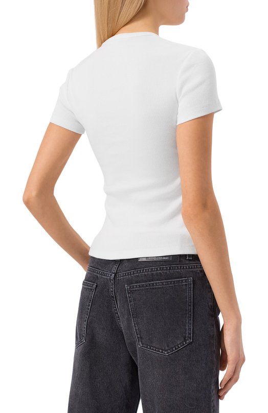 Хлопковая футболка Off-White 0WAA065C99JER005 Белый  0WAA065C99JER005 Фото 4