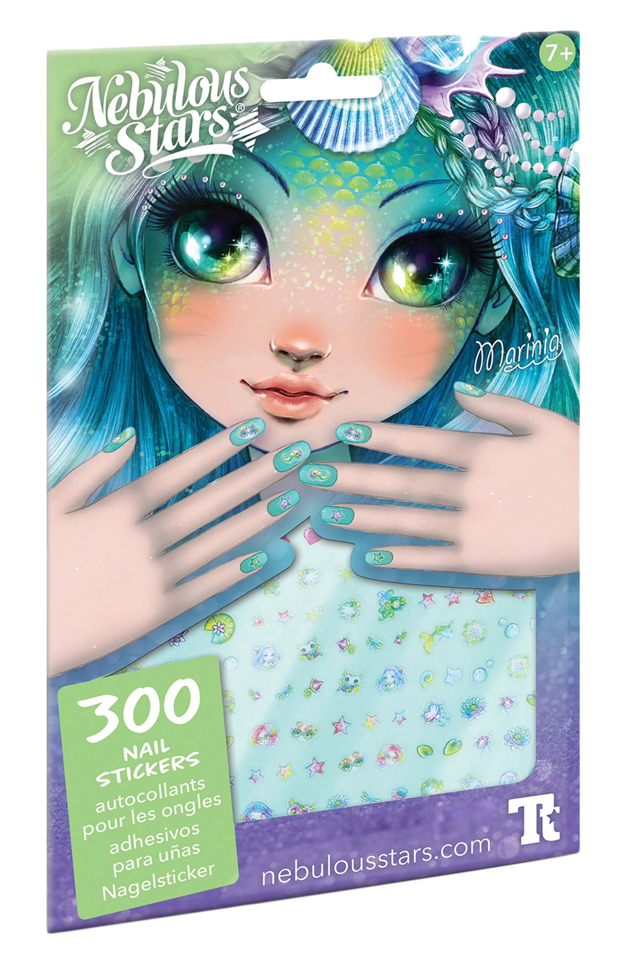 Набор наклеек для ногтей space PAREMO бирюзового цвета по цене 1170 руб., арт. 11459-3_NSDA, фото 1 Набор наклеек для ногтей space PAREMO, арт. 11459-3_NSDA, фото 1