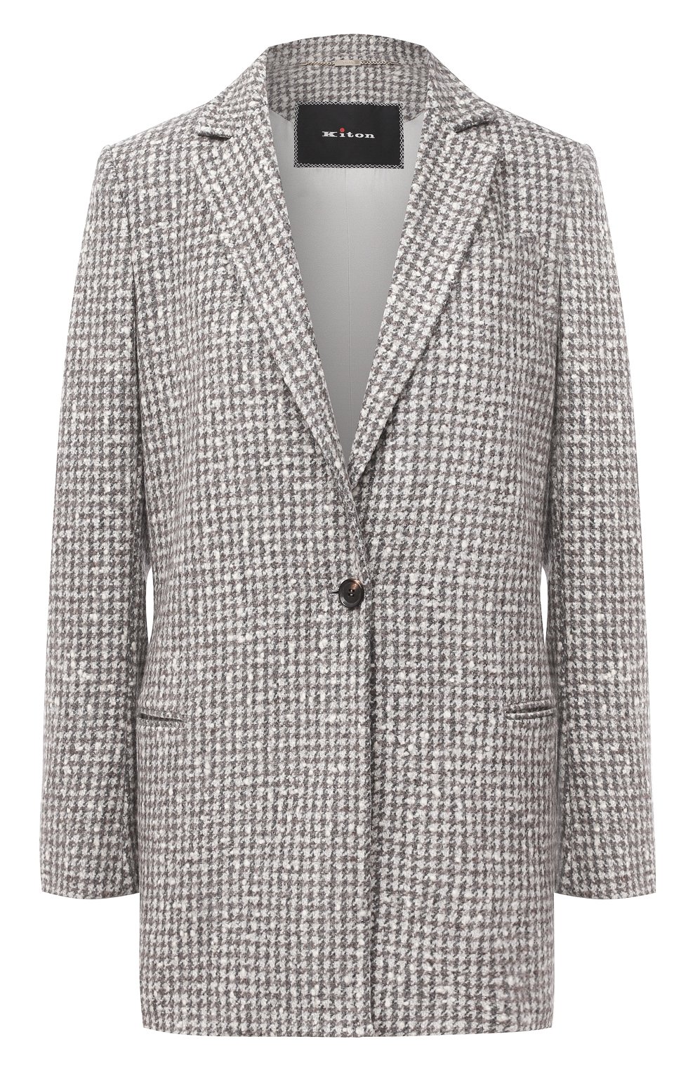 Шерстяной жакет KITON серого цвета по цене 334000 руб., арт. D48523K05T24, фото 1 Шерстяной жакет KITON, арт. D48523K05T24, фото 1