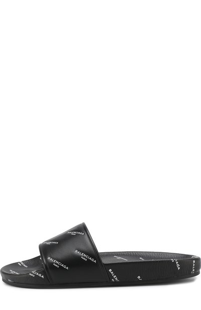 Кожаные шлепанцы pool с логотипом бренда BALENCIAGA, арт. 500576/WAL00, фото 3