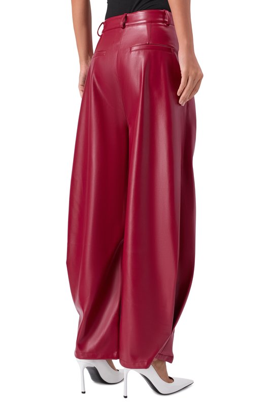 Брюки из экокожи ROWEN ROSE PNT_RR286/EC0 LEATHER Бордовый  PNT_RR286/EC0 LEATHER Фото 4