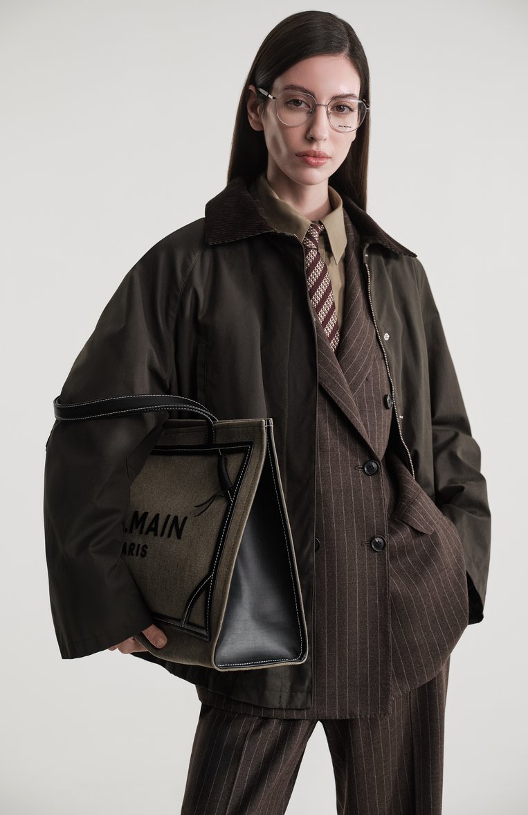 Женские оправа BALENCIAGA серебряного цвета, арт. BB0249 001 | Фото 6 (Тип очков: Оправа; Кросс-КТ: Оправы-унисекс; Нос: Не проставлено; Материал: Пластик, Металл; Оптика Гендер: оптика-унисекс; Очки форма: Круглые)