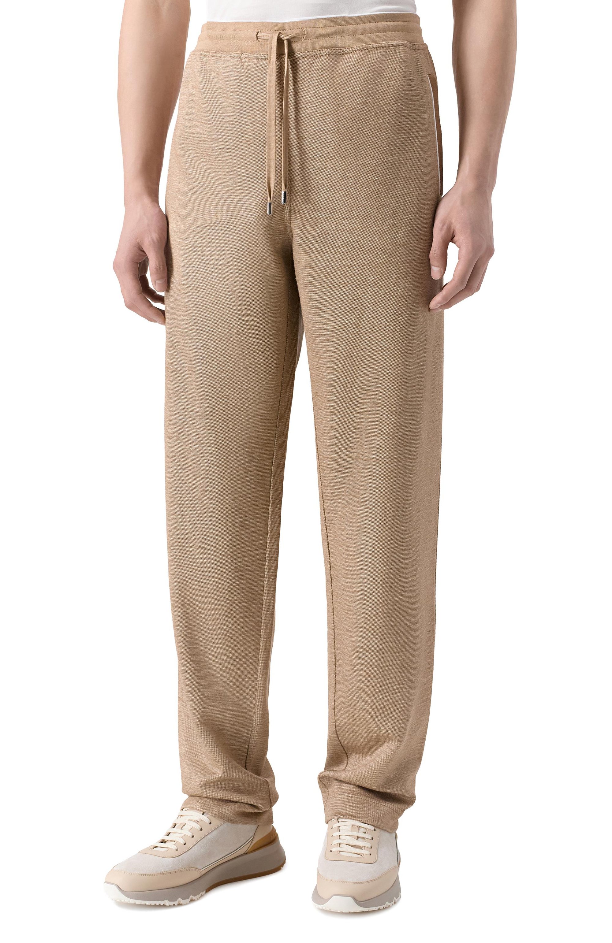 Брюки из шелка и льна STEFANO RICCI бежевого цвета по цене 254500 руб., арт. K919052P3D/T26103_001, фото 3 Брюки из шелка и льна STEFANO RICCI, арт. K919052P3D/T26103_001, фото 3