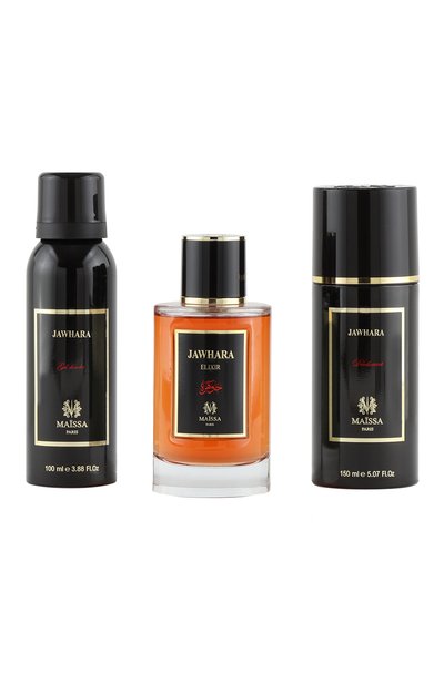 Женский набор coffret jawhara noir парфюмерная вода, гель для душа, дезодорант-спрей (2x100+150ml) MAISON MAISSA, арт. 3770020956775