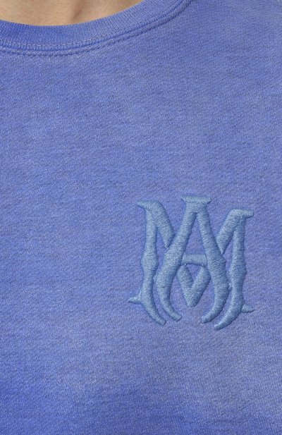 Хлопковый свитшот AMIRI синего цвета по цене 99500 руб., арт. PS22MJL042-420, фото 5 Хлопковый свитшот AMIRI, арт. PS22MJL042-420, фото 5
