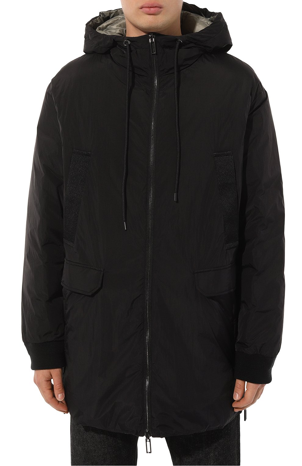 Двусторонний пуховик EMPORIO ARMANI черного цвета по цене 74250 руб., арт. 6R1L95/1NHMZ, фото 3 Двусторонний пуховик EMPORIO ARMANI, арт. 6R1L95/1NHMZ, фото 3