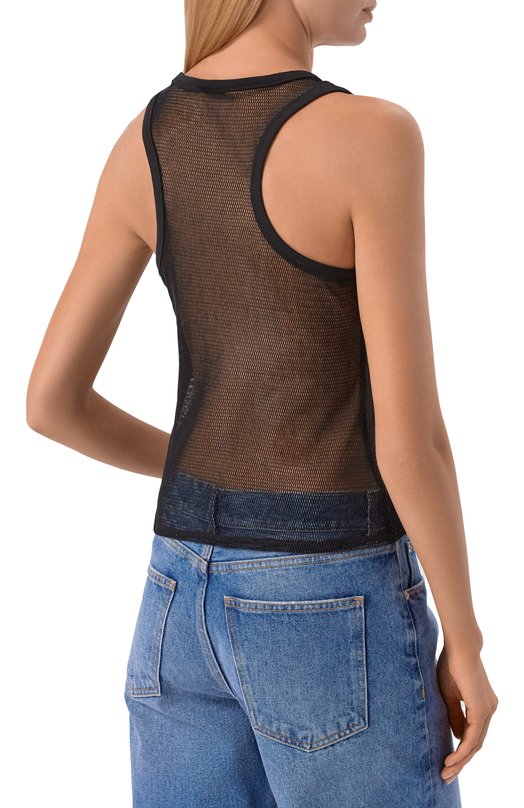 Хлопковый топ Officine Generale S26WTEE201_001 Чёрный  S26WTEE201_001 Фото 4