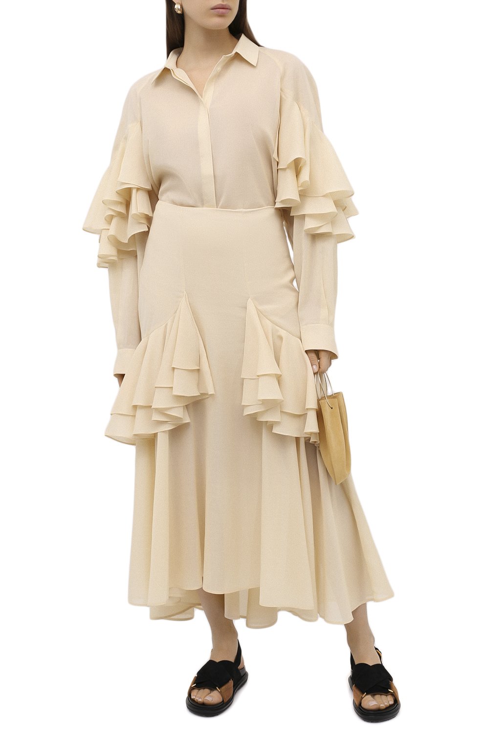 Хлопковая юбка TOTEME, арт. C0JA 203-302-704, фото 2