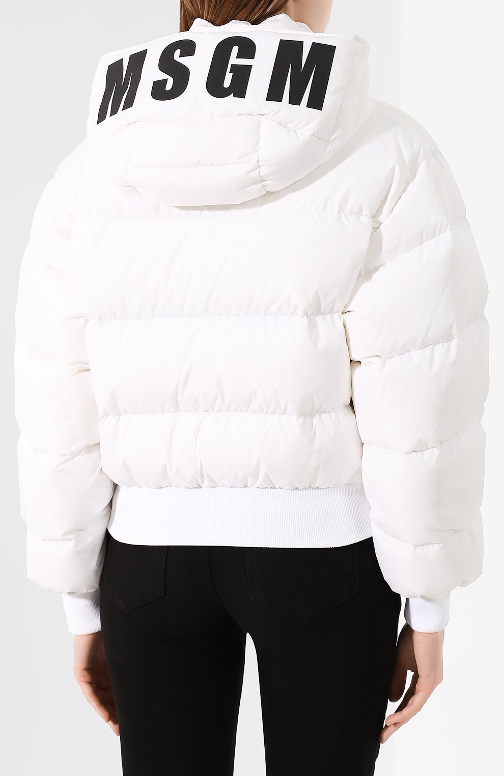 Пуховая куртка MSGM белого цвета по цене 45300 руб., арт. 2741MDH16X 195752, фото 4 Пуховая куртка MSGM, арт. 2741MDH16X 195752, фото 4