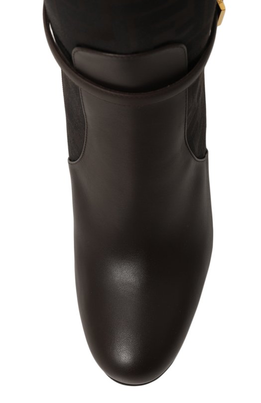 Комбинированные сапоги Delfina Fendi 8W8440 A0MF Коричневый  8W8440 A0MF Фото 6