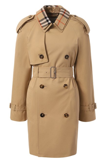 Женский хлопковый тренч BURBERRY бежевого цвета по цене 0 руб., арт. 8094940 | Фото 1