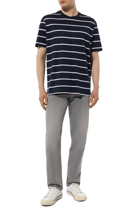 Хлопковая футболка Paul&Shark 24411056/3XL-6XL Синий  24411056/3XL-6XL Фото 2