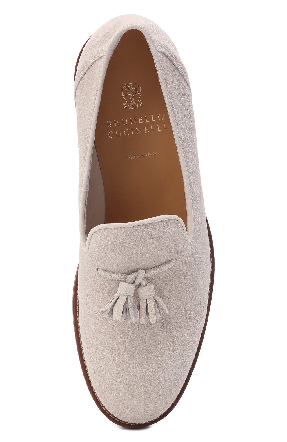 Замшевые лоферы BRUNELLO CUCINELLI светло-бежевого цвета по цене 92400 руб., арт. MZUKUDK902, фото 6 Замшевые лоферы BRUNELLO CUCINELLI, арт. MZUKUDK902, фото 6
