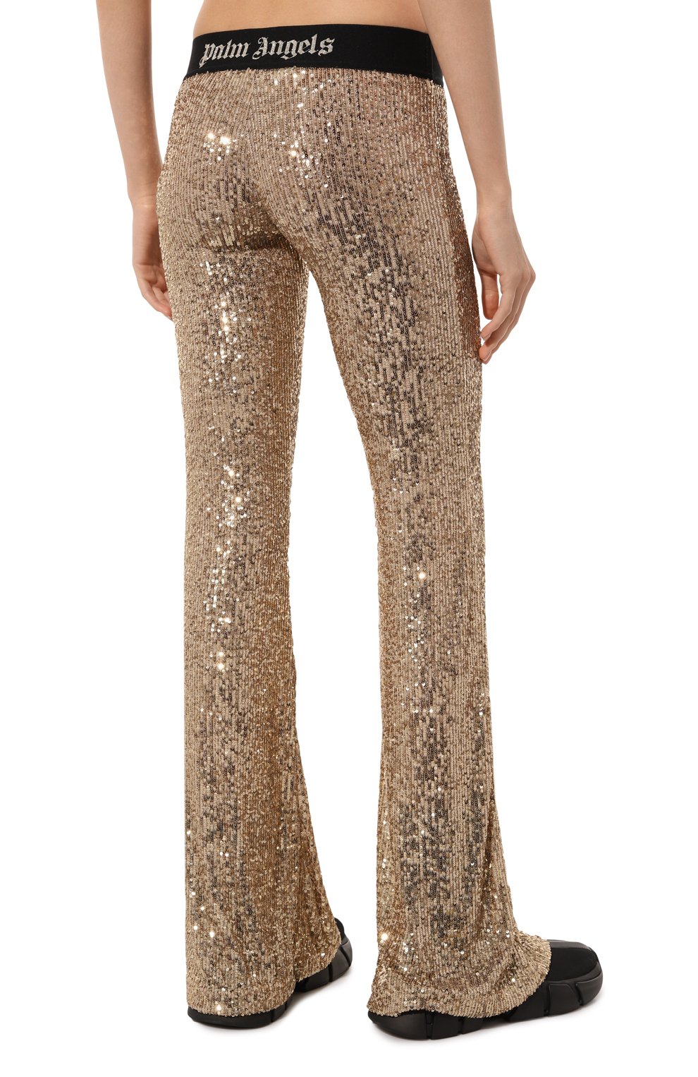 Брюки с отделкой пайетками PALM ANGELS, арт. PWCA101F24FAB002, фото 4