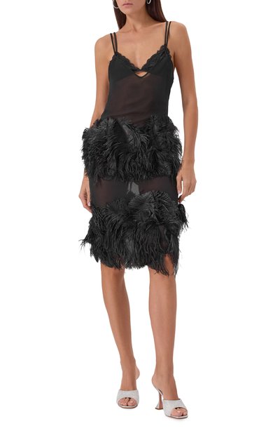 Текстильные мюли lupita 95 AMINA MUADDI, арт. LUPITA CRYSTAL DUST SLIPPER/SILVER, фото 3