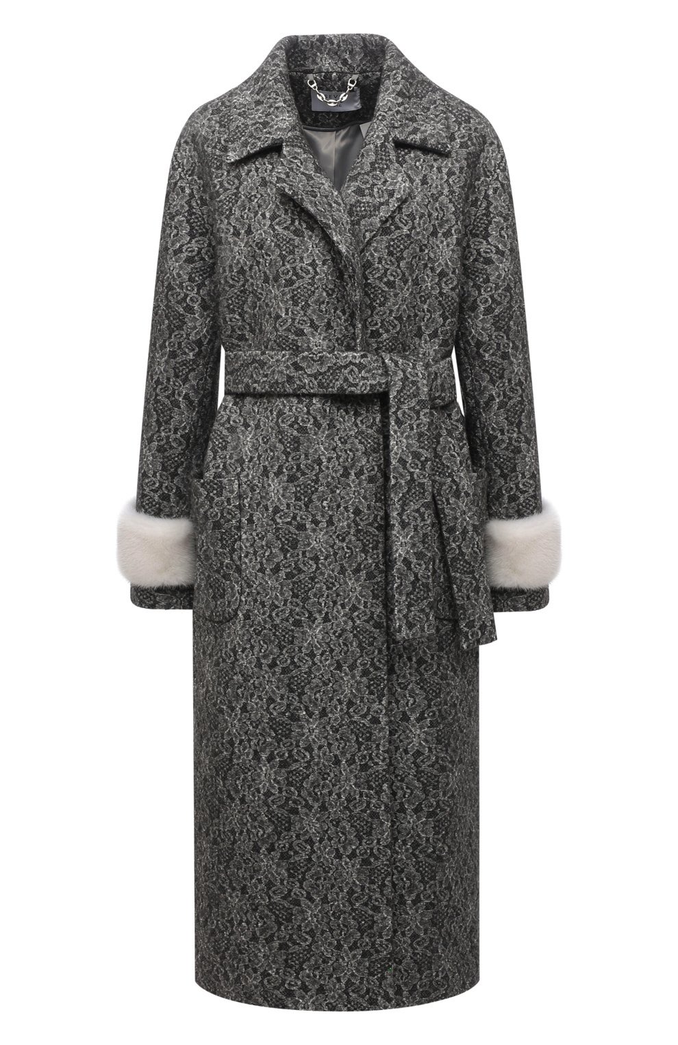 Шерстяное пальто SEVEN LAB серого цвета по цене 38850 руб., арт. CABM lace grey, фото 1 Шерстяное пальто SEVEN LAB, арт. CABM lace grey, фото 1