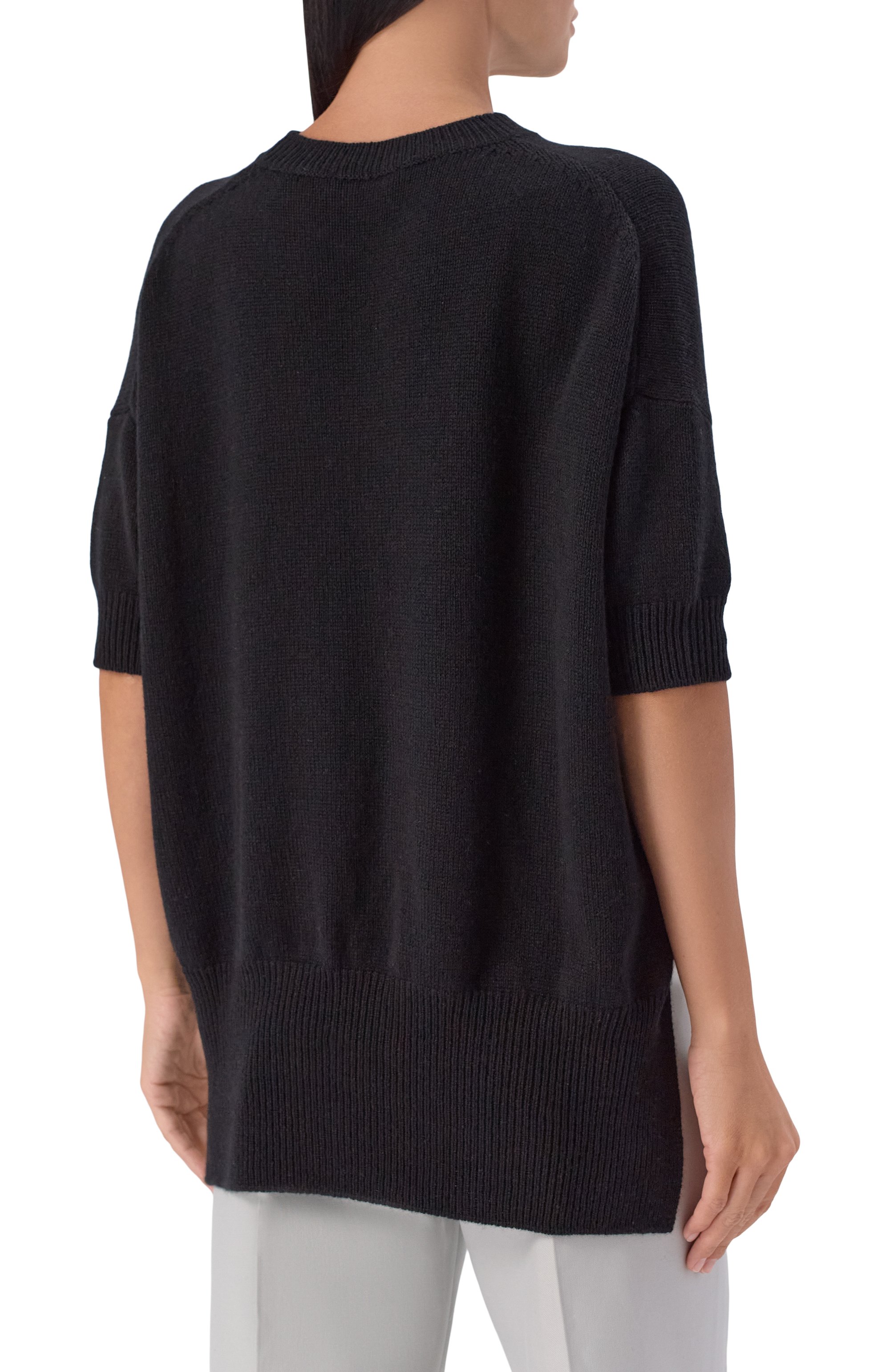 Кашемировый пуловер JIL SANDER черного цвета по цене 184000 руб., арт. J02GP0014/J13206, фото 4 Кашемировый пуловер JIL SANDER, арт. J02GP0014/J13206, фото 4