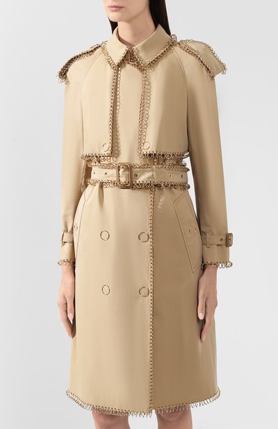 Хлопковый тренч gabardine BURBERRY бежевого цвета по цене 876000 руб., арт. 4560909, фото 3 Хлопковый тренч gabardine BURBERRY, арт. 4560909, фото 3