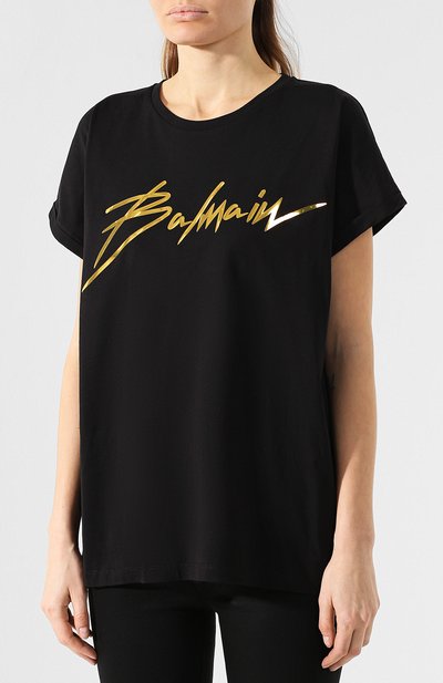 Хлопковая футболка BALMAIN, арт. RF21100/M065, фото 3