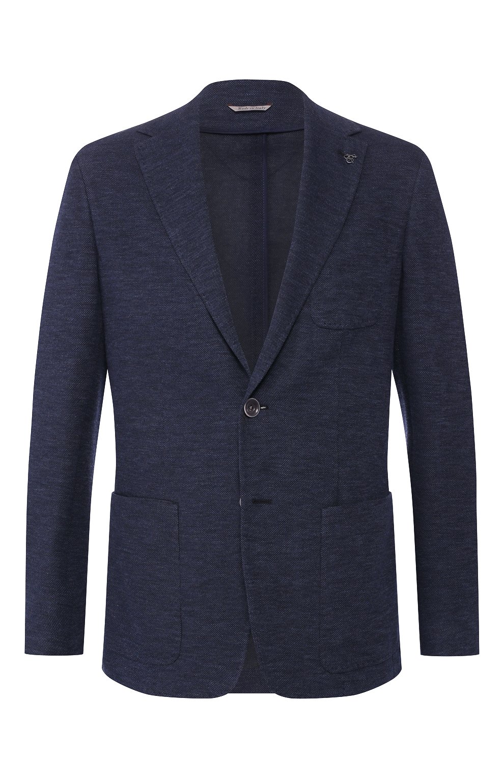 Хлопковый пиджак CANALI темно-синего цвета по цене 53150 руб., арт. W0147/WJ01622, фото 1 Хлопковый пиджак CANALI, арт. W0147/WJ01622, фото 1