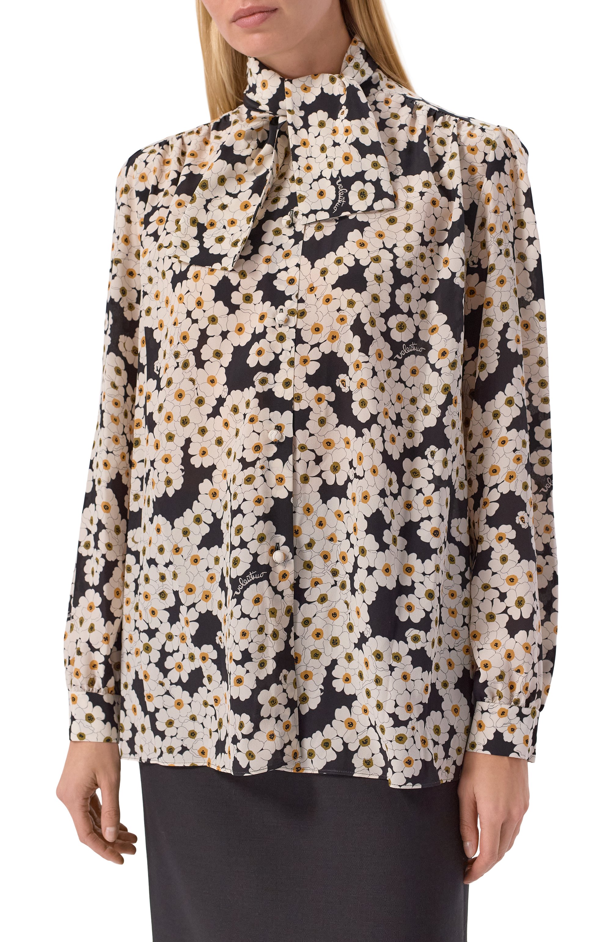 Шелковая блузка VALENTINO, арт. 8B3AB836/9WW, фото 3