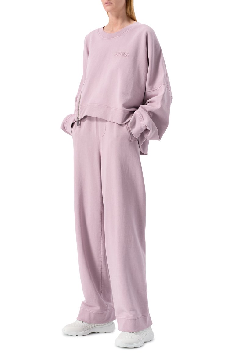 Женский хлопковый свитшот DSQUARED2 розового цвета, арт. S75GU0560/S25539 | �Фото 2 (Материал внешний: Хлопок; Рукава: Длинные; Длина (для топов): Удлиненные; Стили: Спорт-шик; Женское Кросс-КТ: Свитшот-одежда; Автоматизация состава: Проставлено; Автоматизация ТО: Проставлено)