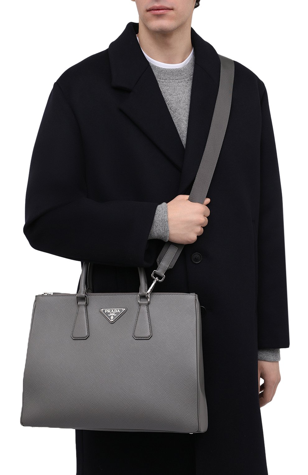 Кожаная сумка-тоут PRADA, арт. 2VG061-2FAD-F0K44-OOF, фото 6