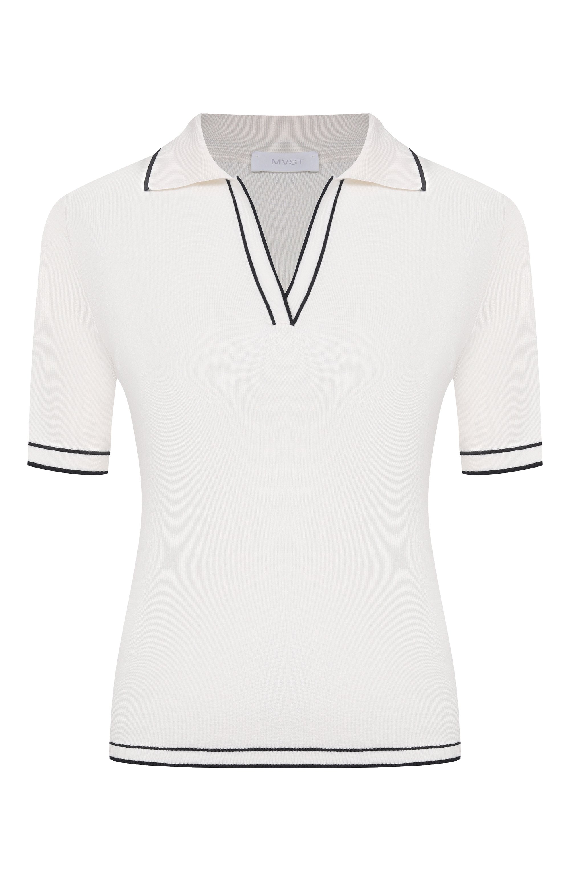 Поло из шелка и хлопка MVST, арт. M26.2PW.K223-SS/Y201, фото 1
