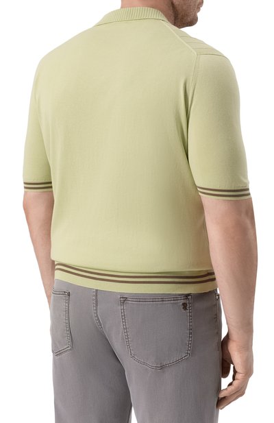 Хлопковое поло KITON салатового цвета по цене 218500 руб., арт. UMK0708, фото 4 Хлопковое поло KITON, арт. UMK0708, фото 4