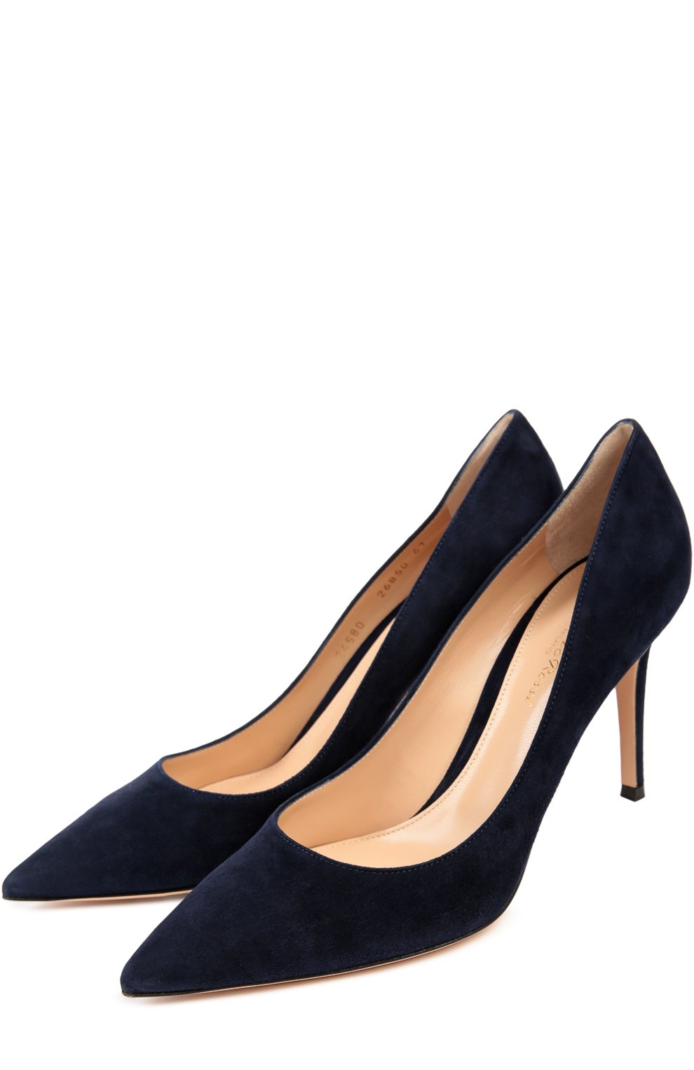 Замшевые туфли gianvito 85 на шпильке GIANVITO ROSSI темно-синего цвета по цене 79300 руб., арт. G24580/SUEDE, фото 2 Замшевые туфли gianvito 85 на шпильке GIANVITO ROSSI, арт. G24580/SUEDE, фото 2