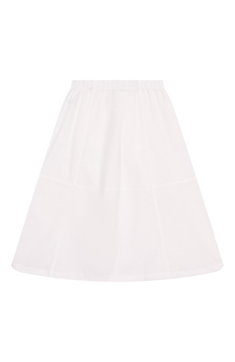 Детская хлопковая юбка MSGM KIDS молочного цвета, арт. S5MSJGSK261 | Фото 1 (Нос: Не проставлено; Материал внешний: Хлопок; Случай: Повседневный; Ростовка одежда: 8 лет | 128 см, 16 лет | 164 см, 10 - 11 лет | 140 - 146см, 12 лет | 152 см)