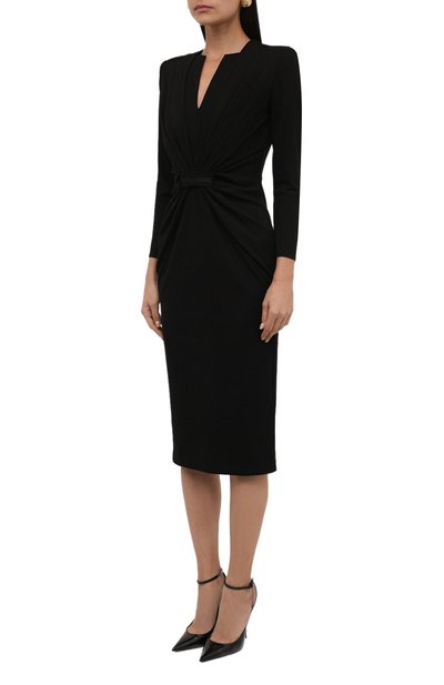Платье из вискозы GIORGIO ARMANI черного цвета по цене 158000 руб., арт. 6KAA74/AJFBZ, фото 3 Платье из вискозы GIORGIO ARMANI, арт. 6KAA74/AJFBZ, фото 3